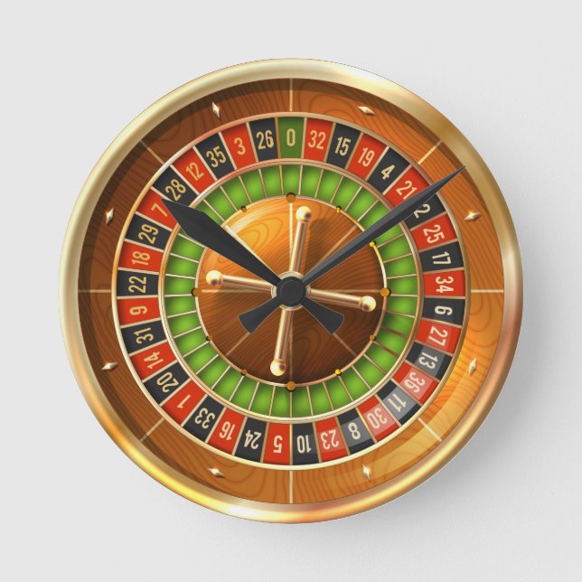 Roulette Wheel Round Clock (Front)