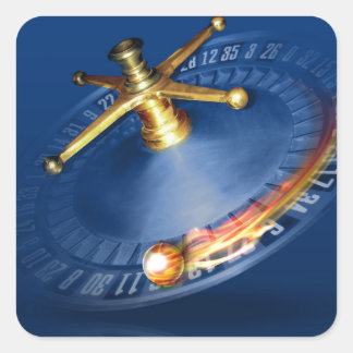 Roulette Wheel Square Sticker