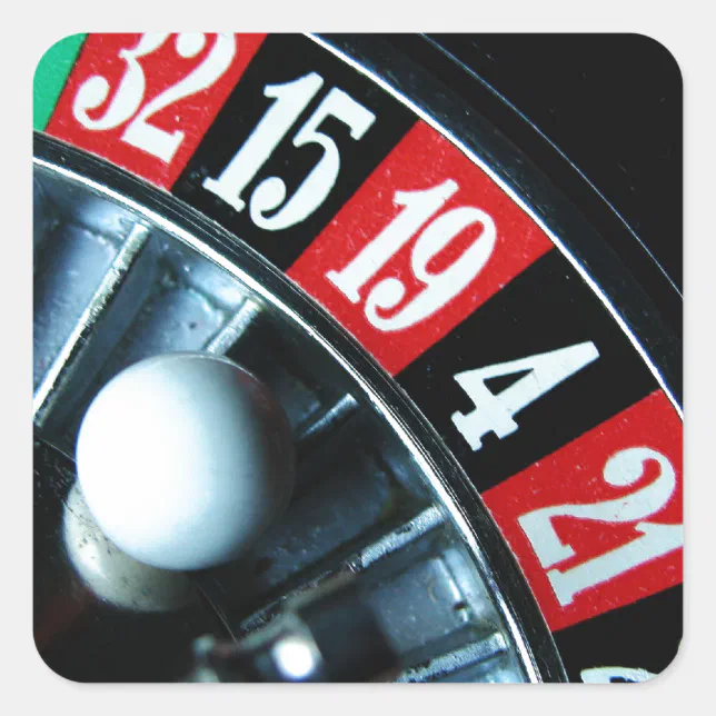 Roulette Wheel Square Sticker | Zazzle