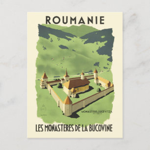 Roumanie Romania Vintage Poster 1930s Postcard