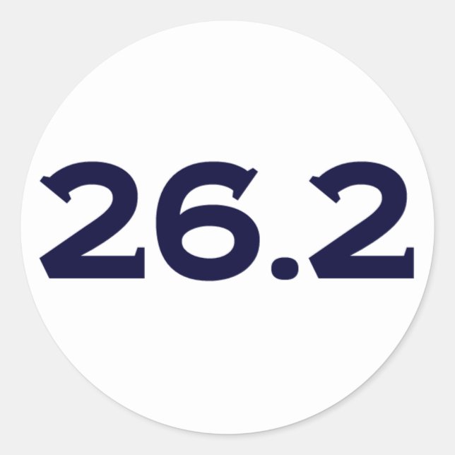 Round 26.2 Marathon Classic Round Sticker (Front)