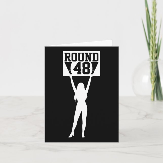 Round 48 Years Old Boxer Bday 48th Birthday Boxing Card (Front)