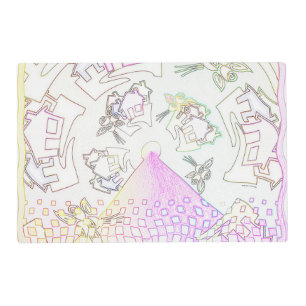 Round About Houses Kids Coloring Placemat