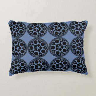 Round Abstract Artwork Elegant Dusty Greyish Blue