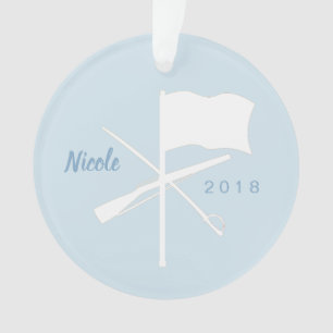Round Acrylic Color Guard Ornament