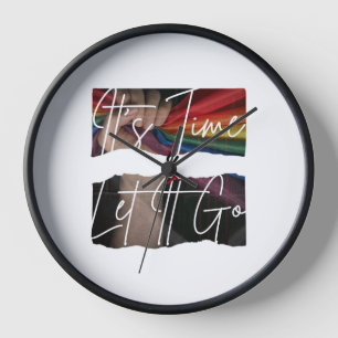Round Acrylic Wall Clock It's Time Just Let It Go