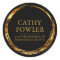 Round Address Grungy Gold and Black Labels