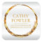 Round Address Grungy Gold and White Labels