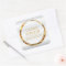 Round Address Grungy Gold and White Labels