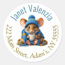 Round address labels