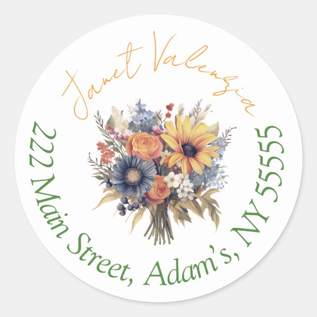 Round address labels (Front)
