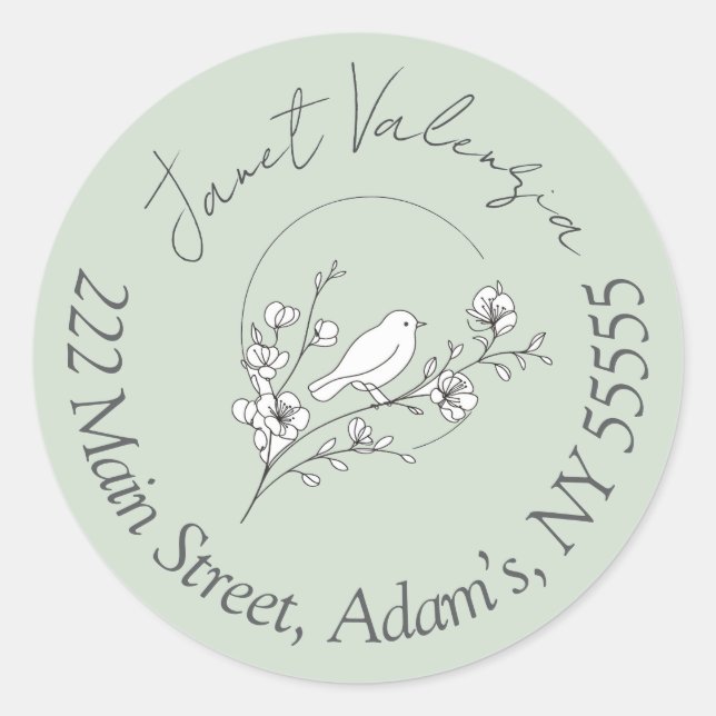 Round address labels (Front)