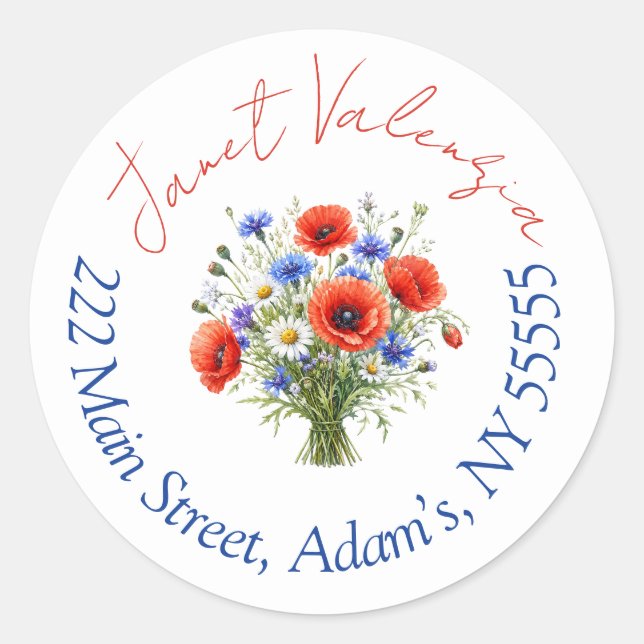 Round address labels (Front)