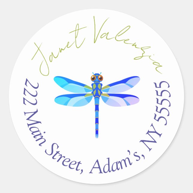 Round address labels (Front)