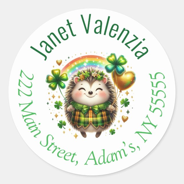 Round address labels (Front)