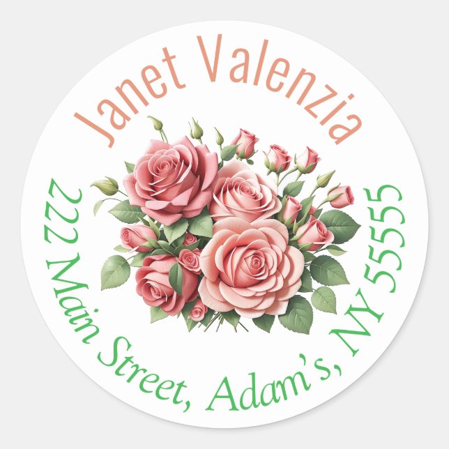 Round address labels (Front)