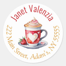 Round address labels