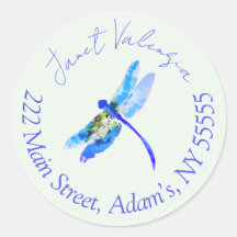 Round address labels