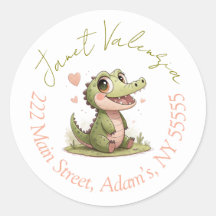 Round address labels