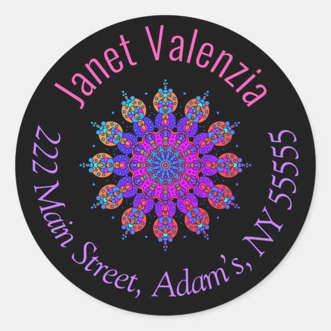 Round address labels (Front)