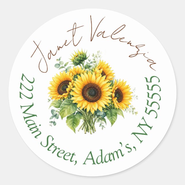 Round address labels (Front)