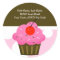 ROUND Address Labels Cherry Cupcake Brown/Pink