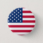 Round American Flag  Button at Zazzle