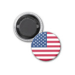 Round American Flag  Magnet at Zazzle