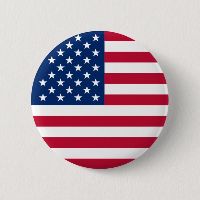 Round American Flag - Perfect for Button (Front)