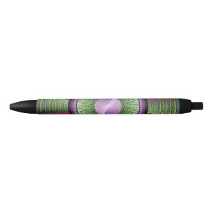 Round And Colorful Modern Decorative Fractal Art Black Ink Pen