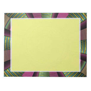Round And Colorful Modern Decorative Fractal Art Notepad