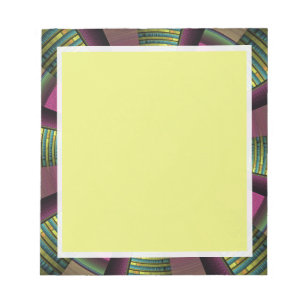 Round And Colorful Modern Decorative Fractal Art Notepad