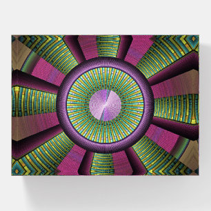 Round And Colorful Modern Decorative Fractal Art Paperweight