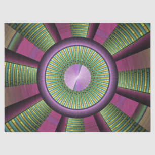 Round And Colorful Modern Decorative Fractal Art Tissue Paper