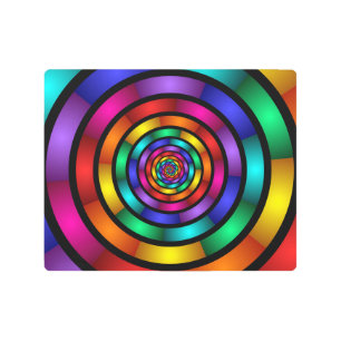 Round and Psychedelic Colorful Modern Fractal Art