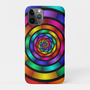 Round and Psychedelic Colorful Modern Fractal Art iPhone 11 Pro Case