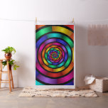 Round and Psychedelic Colorful Modern Fractal Art Fabric