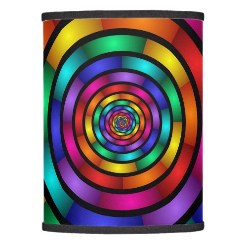 Round and Psychedelic Colorful Modern Fractal Art Lamp Shade