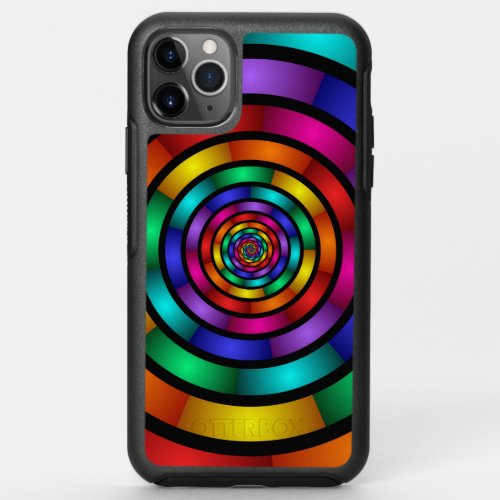 Round and Psychedelic Colorful Modern Fractal Art OtterBox Symmetry iPhone 11 Pro Max Case
