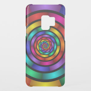 Round and Psychedelic Colorful Modern Fractal Art Uncommon Samsung Galaxy S9 Case