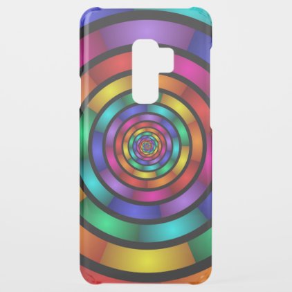 Round and Psychedelic Colorful Modern Fractal Art Uncommon Samsung Galaxy S9 Plus Case