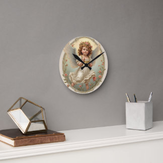 Round Angel Pillow Clock