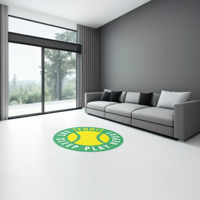 Round area rug for tennis players and fans (Insitu (Indoor 3))