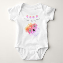 Round Baby Photo Momma's Spring Flower Daisies