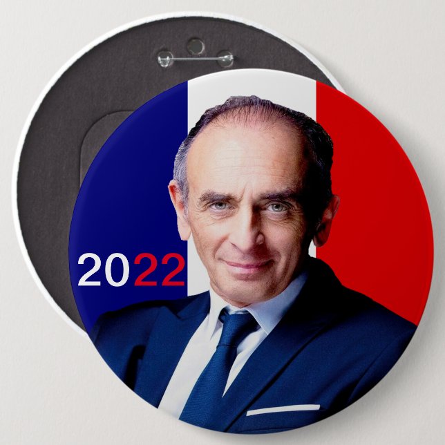Round Badge 15 cm Zemmour 2022 Button (Front & Back)
