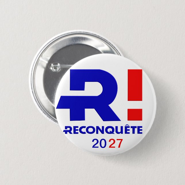 Round Badge 57 mm, Reconquest 2027 Button (Front & Back)
