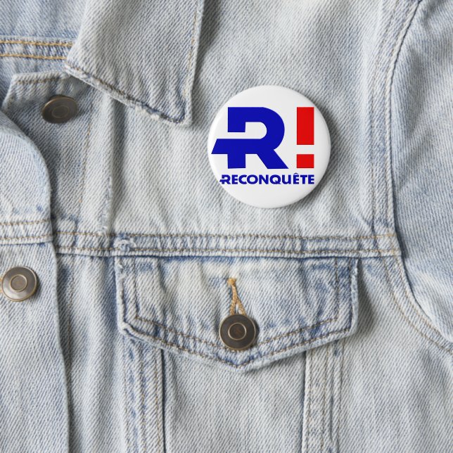 Round Badge 57 mm, Zemmour President 2022 Button (In Situ)