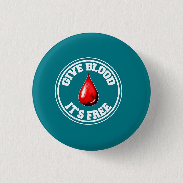 Round Badge - Blood Donor Pinback Button (Front)