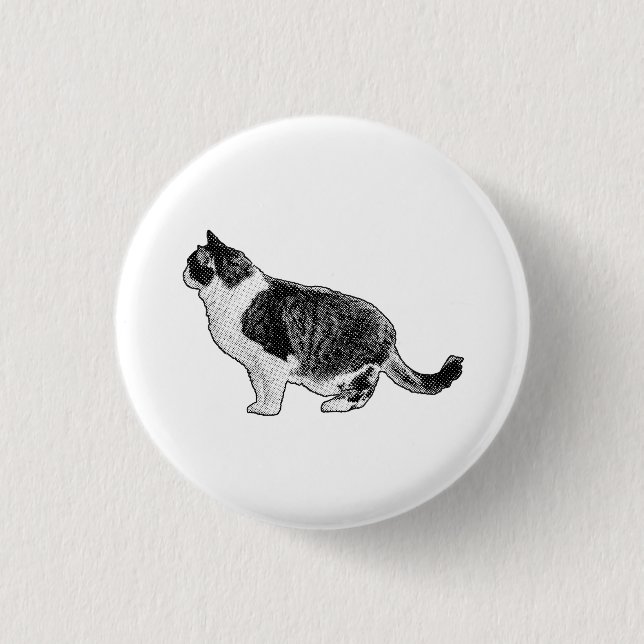 Round Badge, Calm Feline Button (Front)