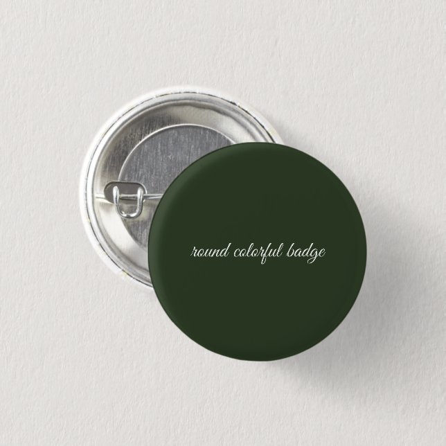 round badge pinback button (Front & Back)